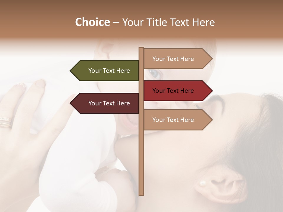 A Woman Holding A Baby In Her Arms PowerPoint Template