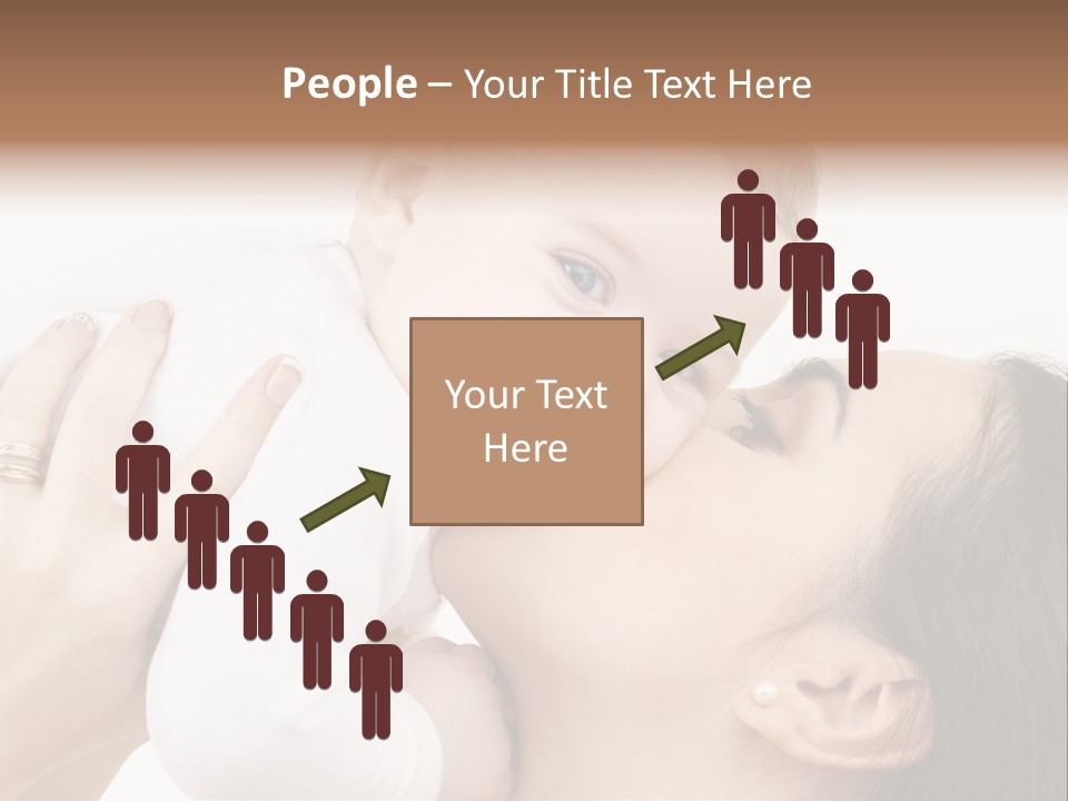 A Woman Holding A Baby In Her Arms PowerPoint Template