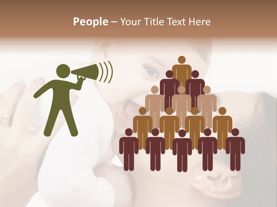 A Woman Holding A Baby In Her Arms PowerPoint Template