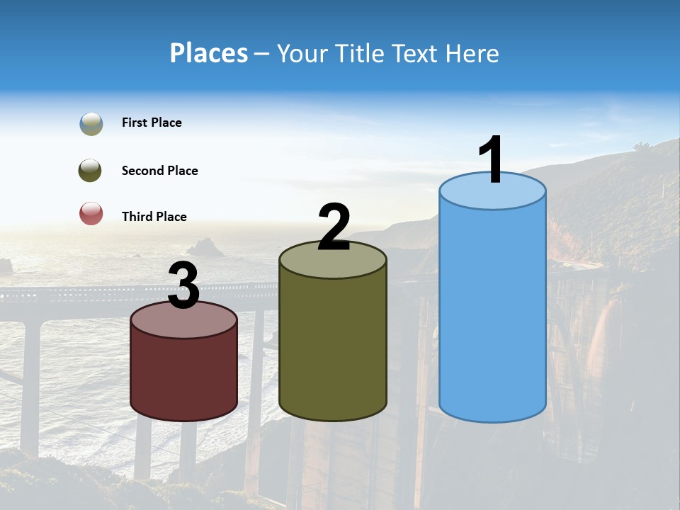 A Large Bridge Over A Large Body Of Water PowerPoint Template