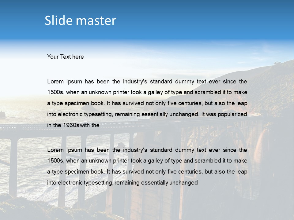 A Large Bridge Over A Large Body Of Water PowerPoint Template