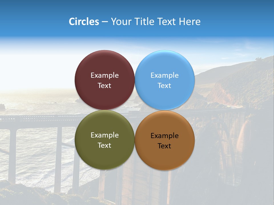 A Large Bridge Over A Large Body Of Water PowerPoint Template