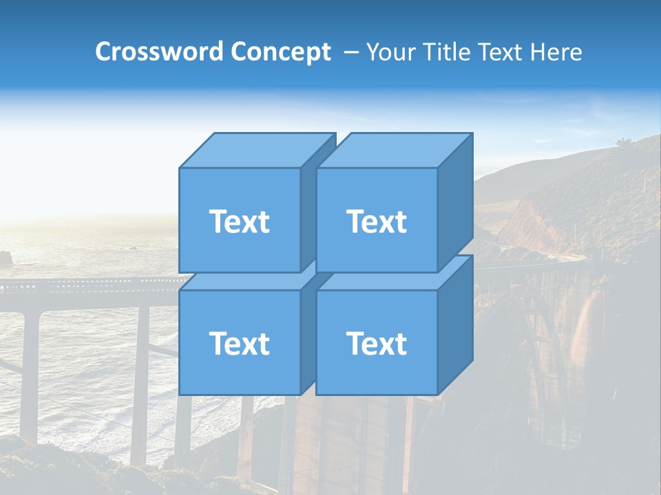 A Large Bridge Over A Large Body Of Water PowerPoint Template