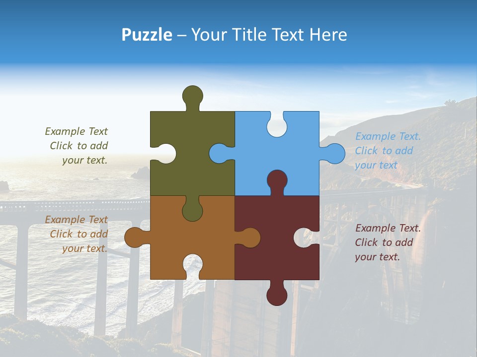 A Large Bridge Over A Large Body Of Water PowerPoint Template