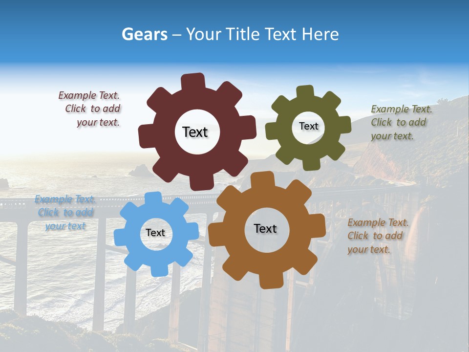A Large Bridge Over A Large Body Of Water PowerPoint Template