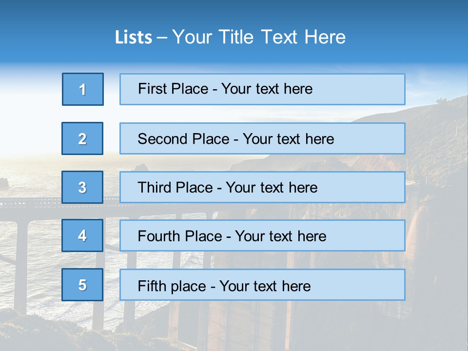 A Large Bridge Over A Large Body Of Water PowerPoint Template