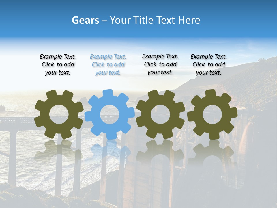 A Large Bridge Over A Large Body Of Water PowerPoint Template