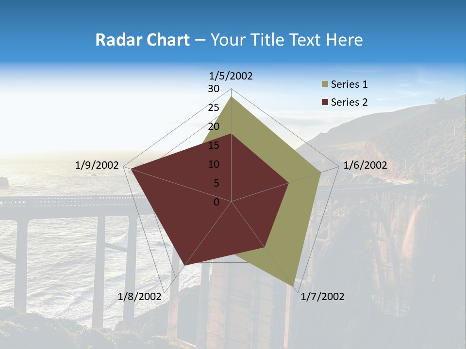 A Large Bridge Over A Large Body Of Water PowerPoint Template