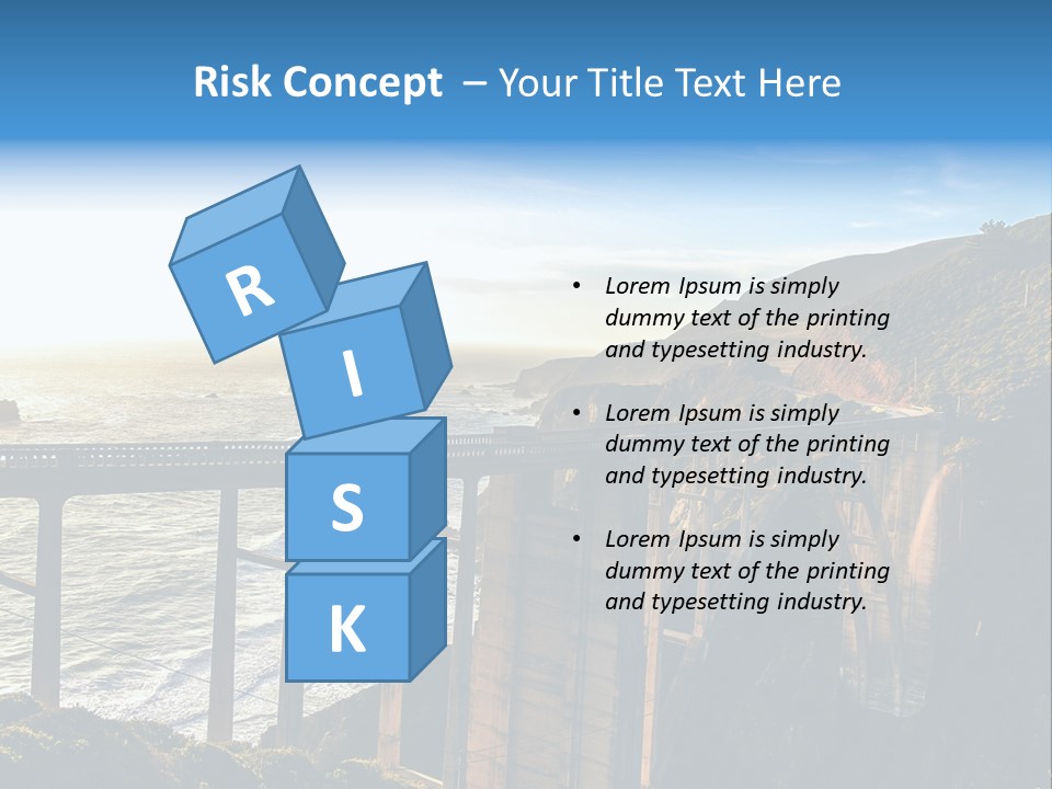 A Large Bridge Over A Large Body Of Water PowerPoint Template