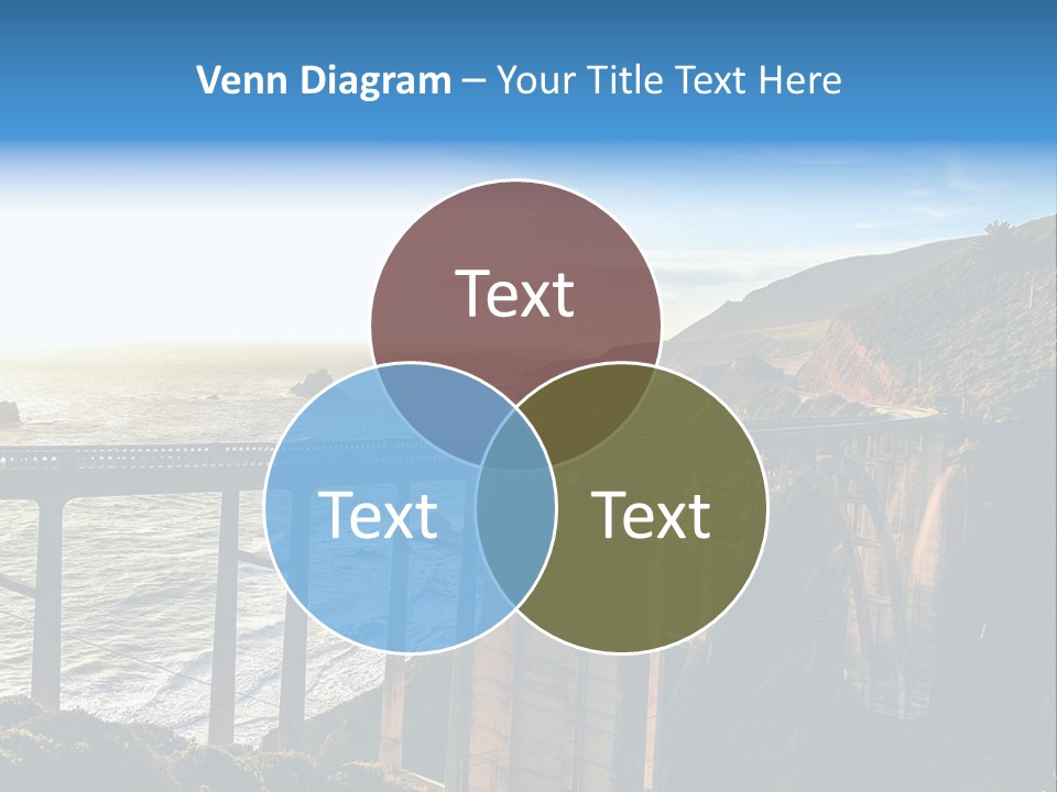 A Large Bridge Over A Large Body Of Water PowerPoint Template