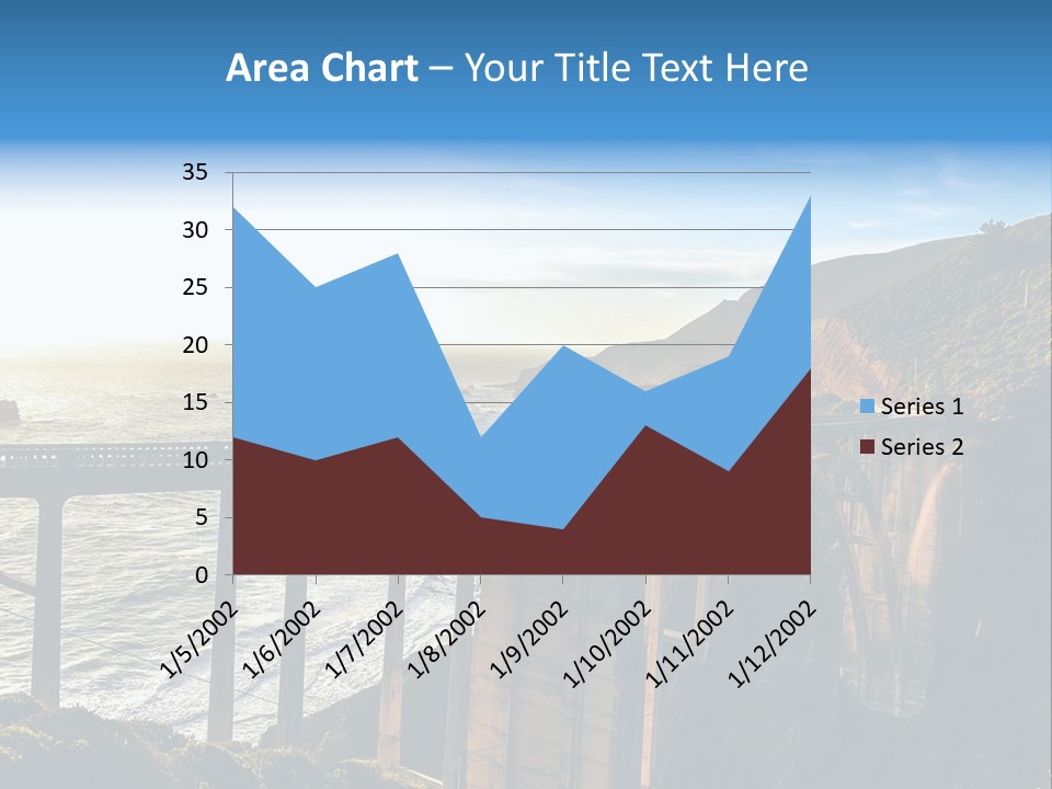 A Large Bridge Over A Large Body Of Water PowerPoint Template