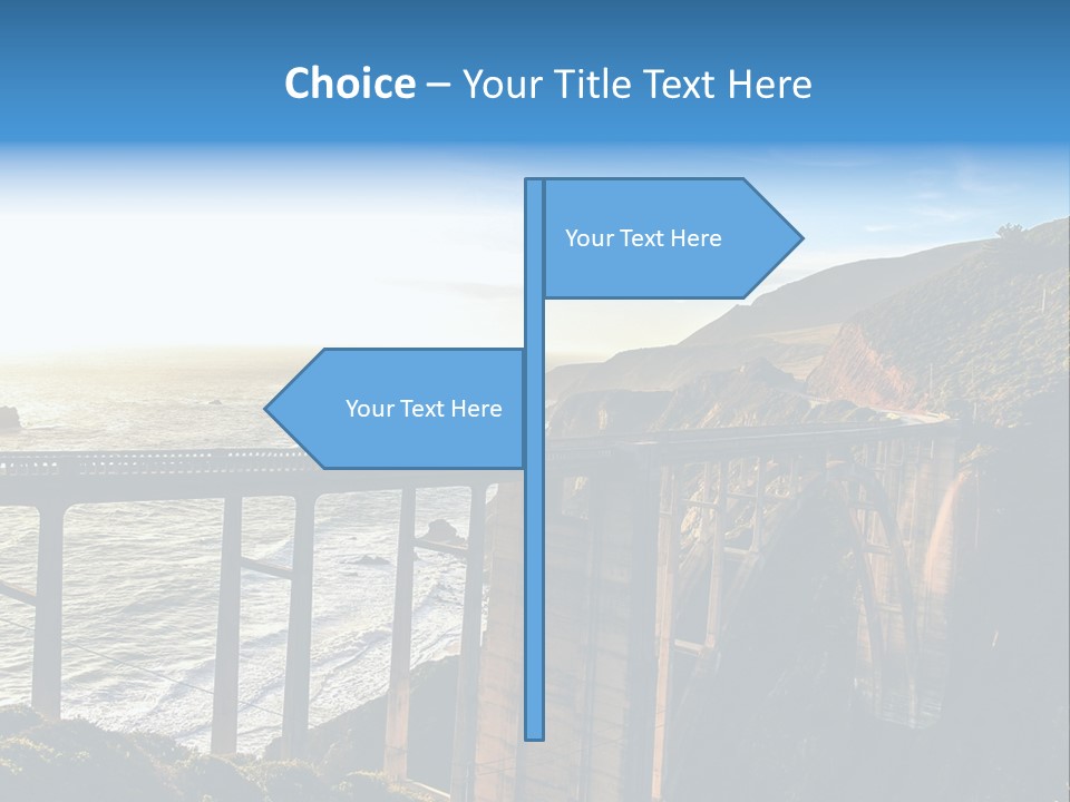 A Large Bridge Over A Large Body Of Water PowerPoint Template