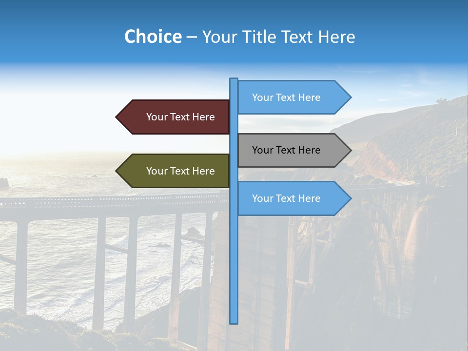 A Large Bridge Over A Large Body Of Water PowerPoint Template