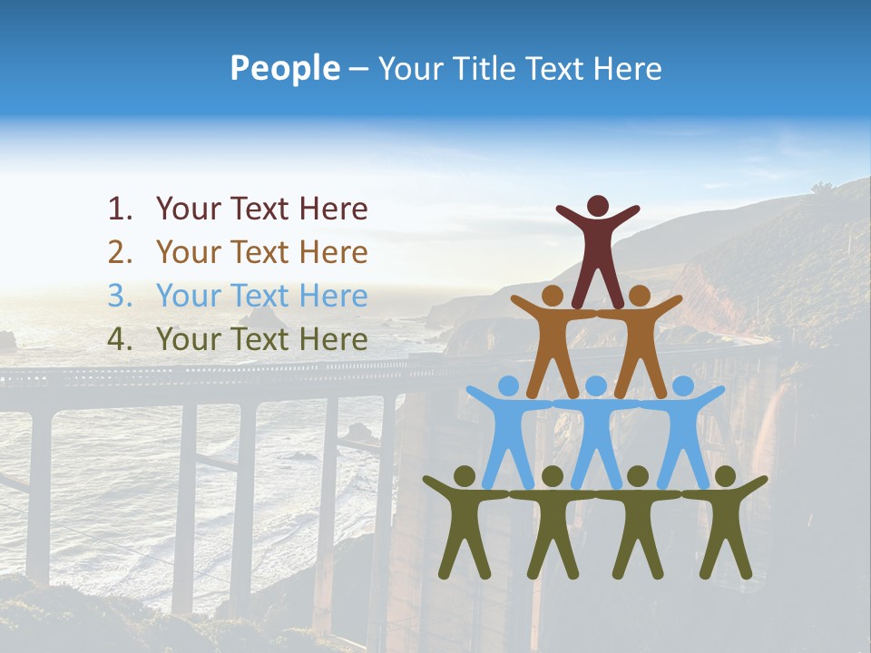 A Large Bridge Over A Large Body Of Water PowerPoint Template