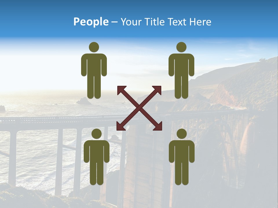 A Large Bridge Over A Large Body Of Water PowerPoint Template