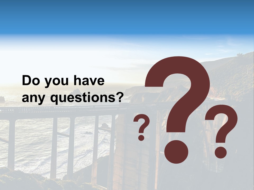 A Large Bridge Over A Large Body Of Water PowerPoint Template