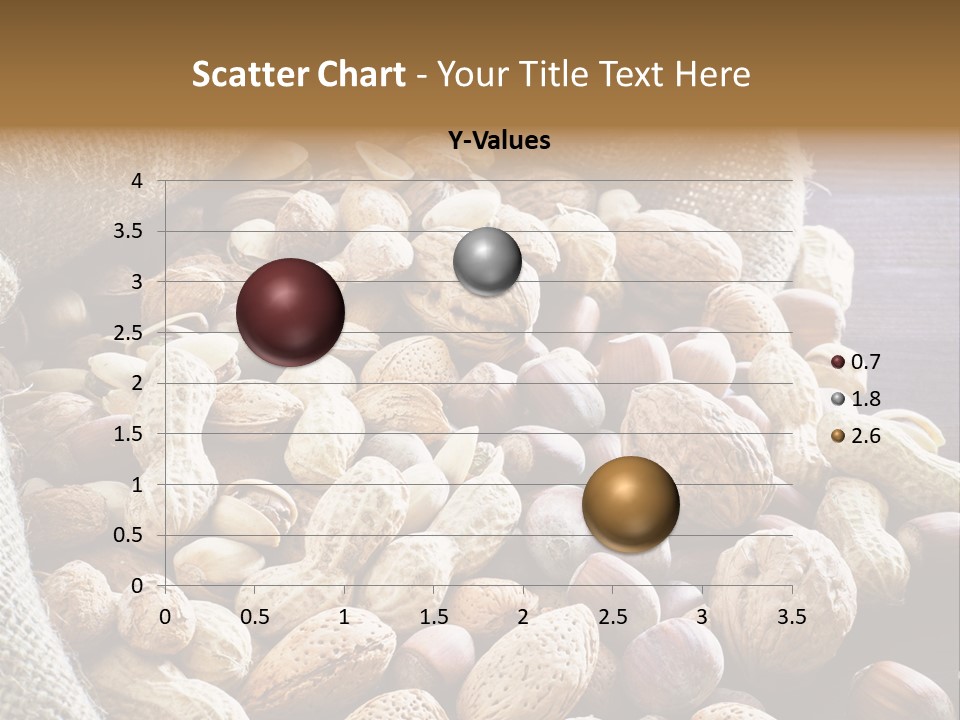 A Sack Full Of Nuts On A Wooden Table PowerPoint Template