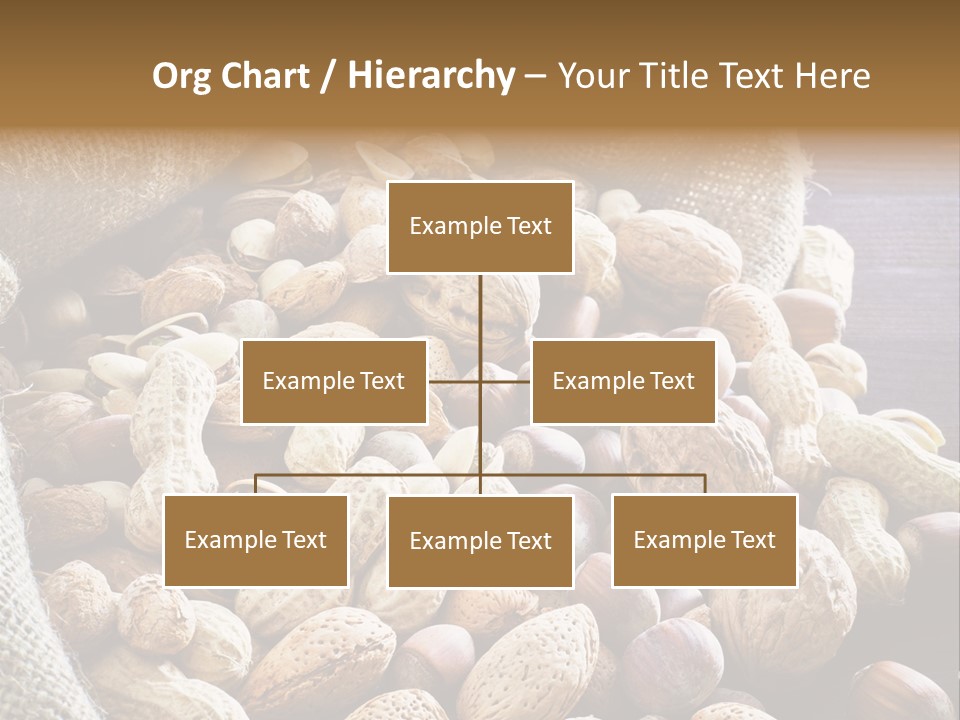 A Sack Full Of Nuts On A Wooden Table PowerPoint Template