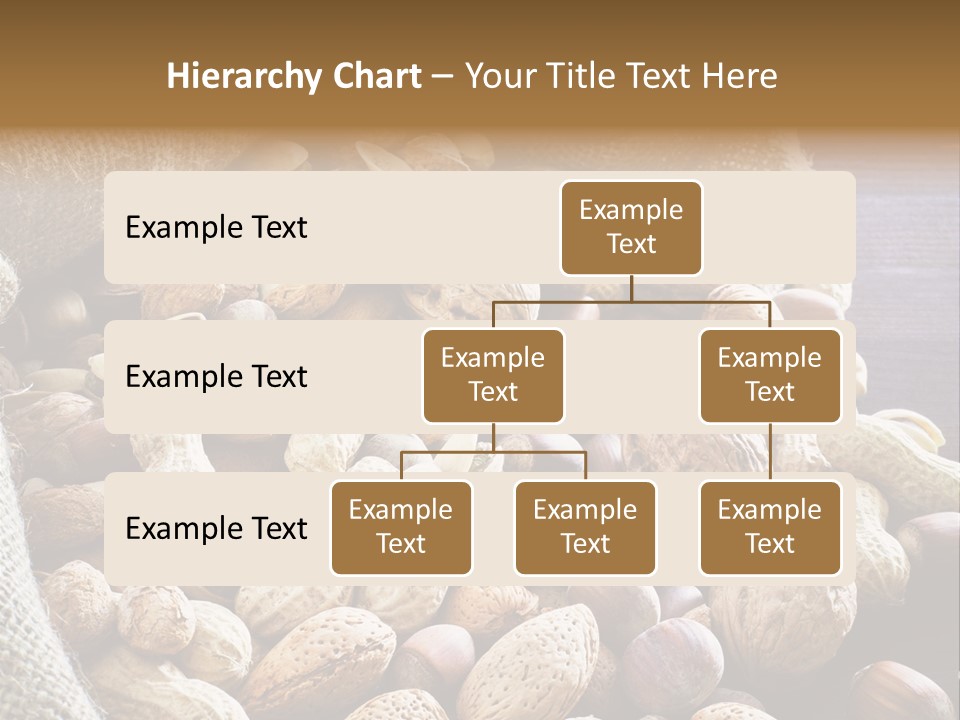 A Sack Full Of Nuts On A Wooden Table PowerPoint Template