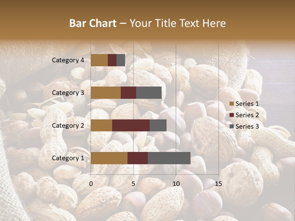 A Sack Full Of Nuts On A Wooden Table PowerPoint Template
