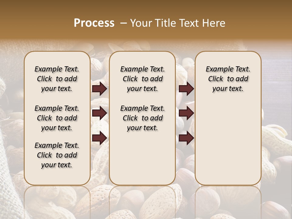 A Sack Full Of Nuts On A Wooden Table PowerPoint Template