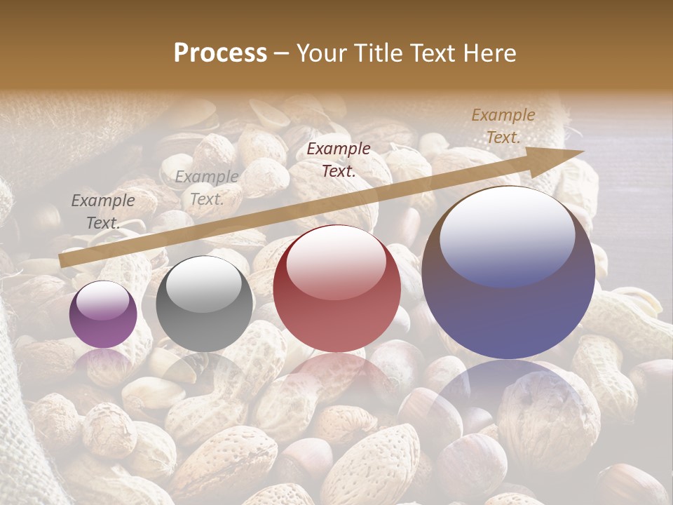 A Sack Full Of Nuts On A Wooden Table PowerPoint Template