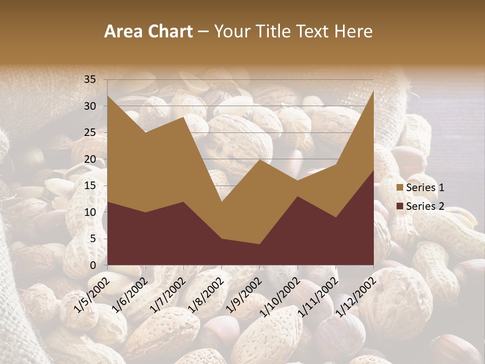 A Sack Full Of Nuts On A Wooden Table PowerPoint Template