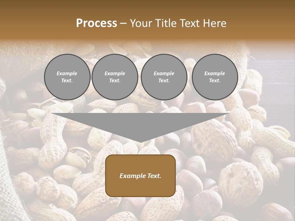 A Sack Full Of Nuts On A Wooden Table PowerPoint Template