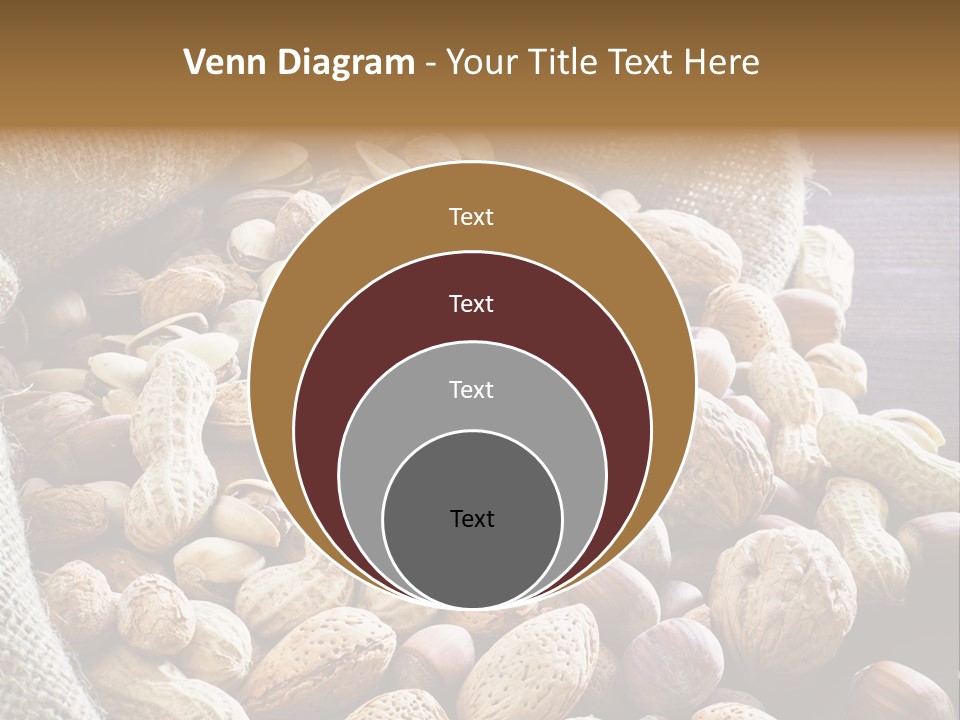 A Sack Full Of Nuts On A Wooden Table PowerPoint Template
