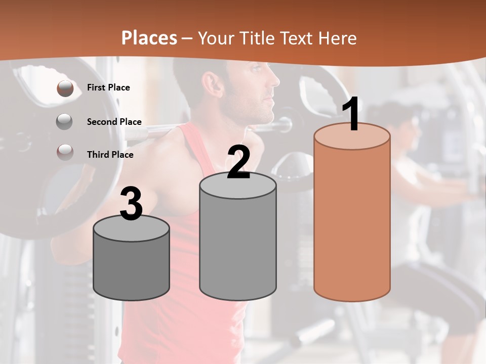 Male Indoor Dumbbell PowerPoint Template