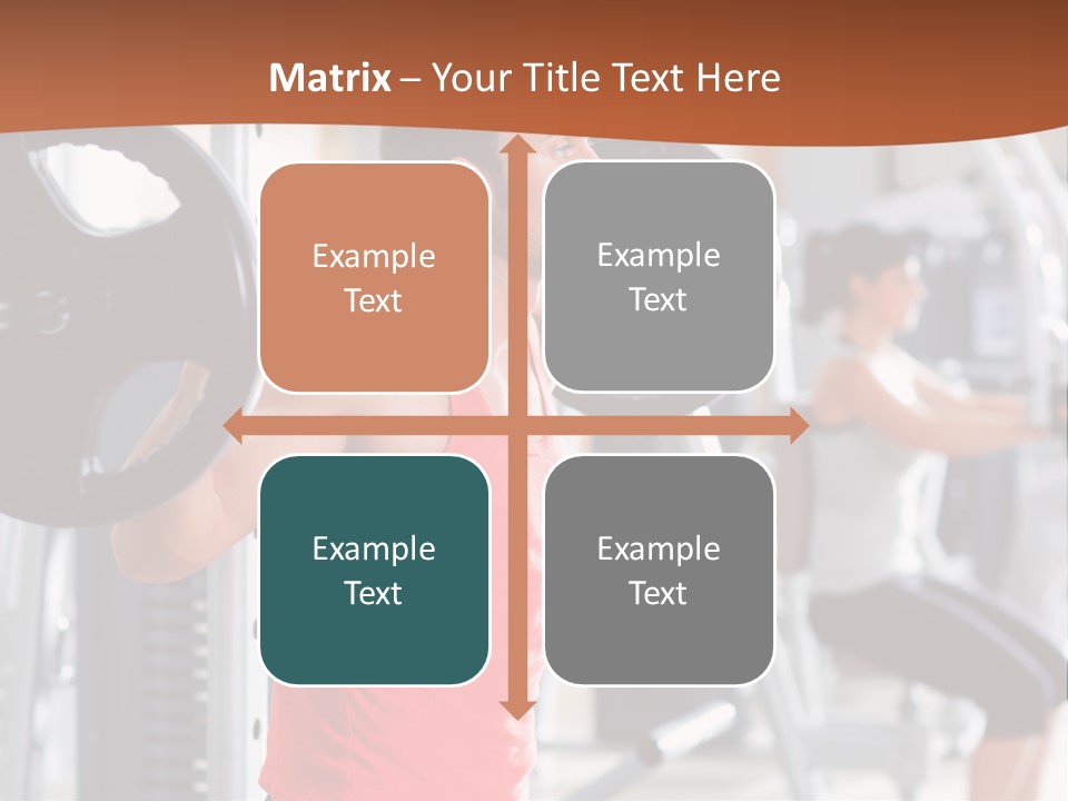 Male Indoor Dumbbell PowerPoint Template