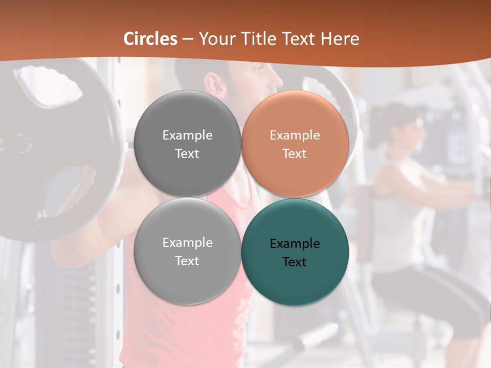 Male Indoor Dumbbell PowerPoint Template