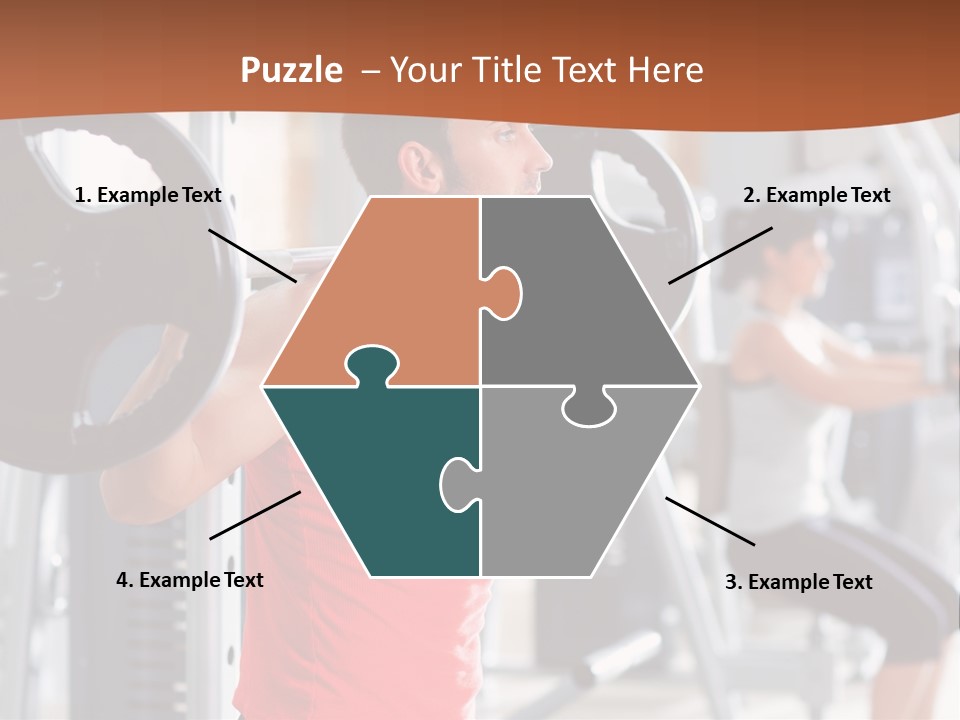 Male Indoor Dumbbell PowerPoint Template