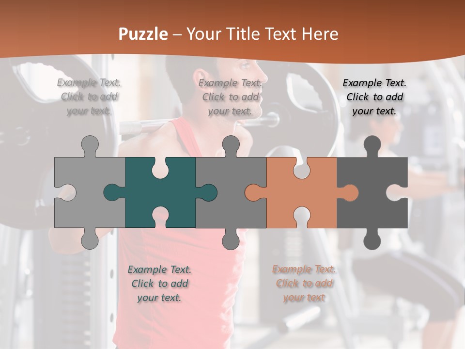 Male Indoor Dumbbell PowerPoint Template