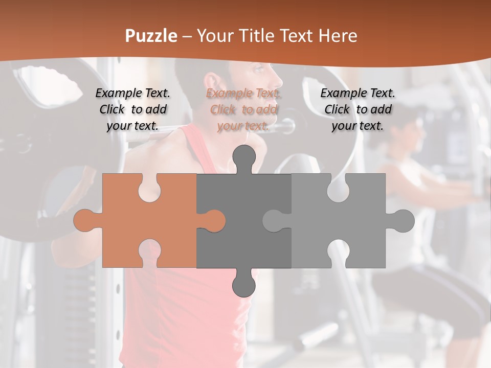 Male Indoor Dumbbell PowerPoint Template