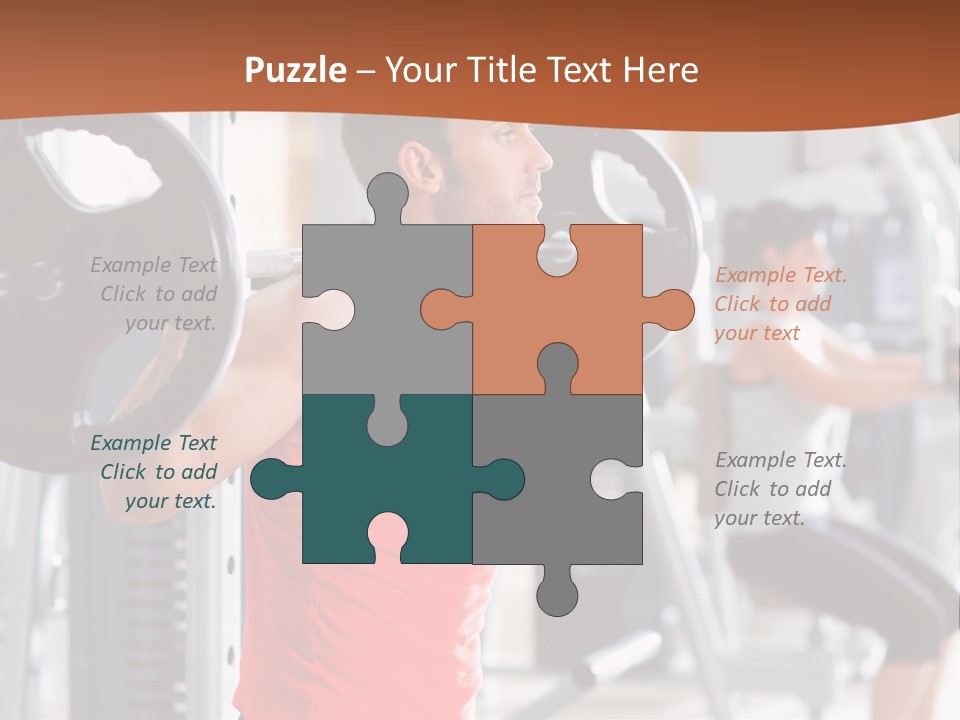 Male Indoor Dumbbell PowerPoint Template