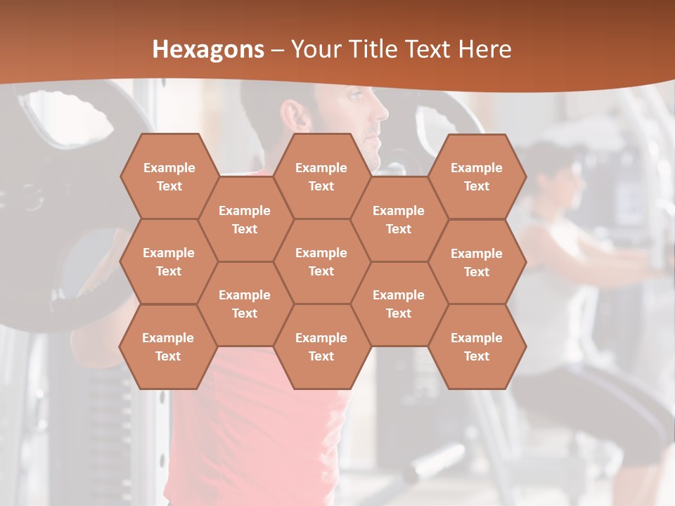Male Indoor Dumbbell PowerPoint Template