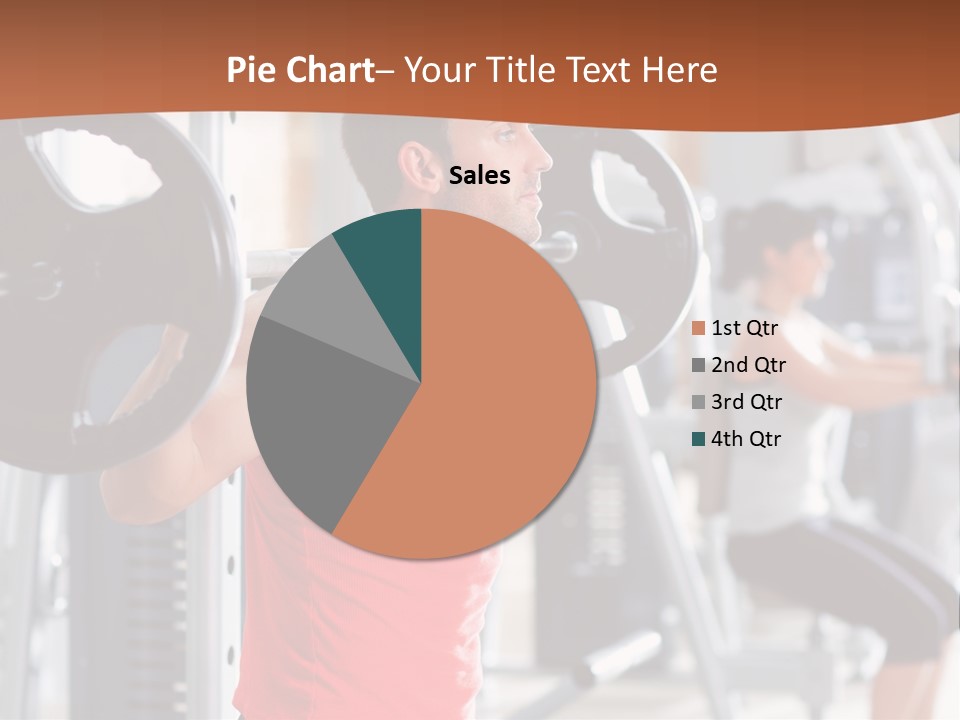 Male Indoor Dumbbell PowerPoint Template