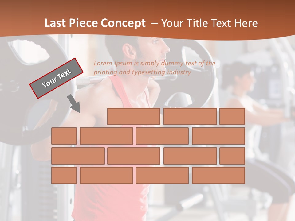 Male Indoor Dumbbell PowerPoint Template