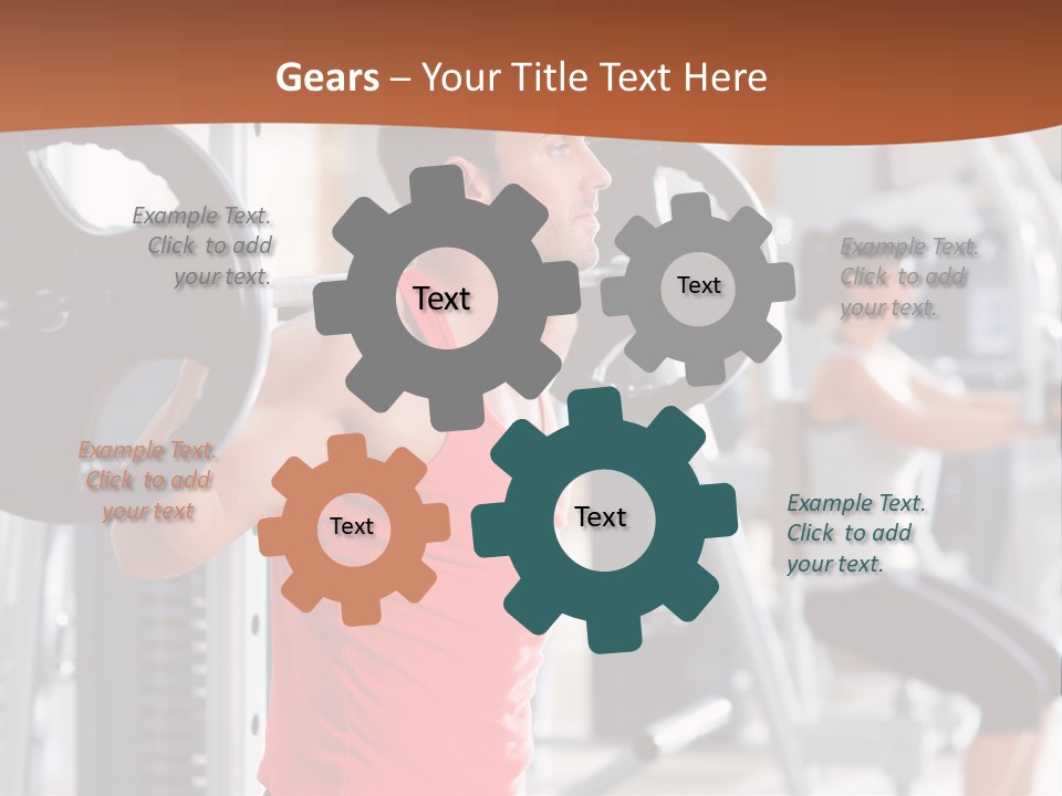 Male Indoor Dumbbell PowerPoint Template