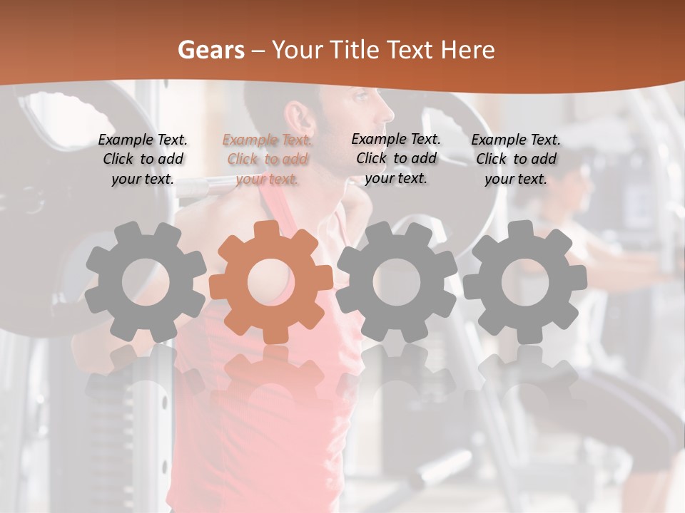 Male Indoor Dumbbell PowerPoint Template