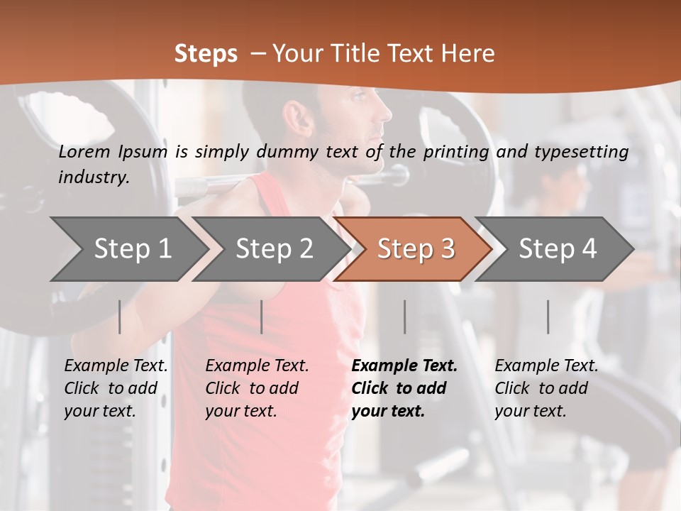 Male Indoor Dumbbell PowerPoint Template