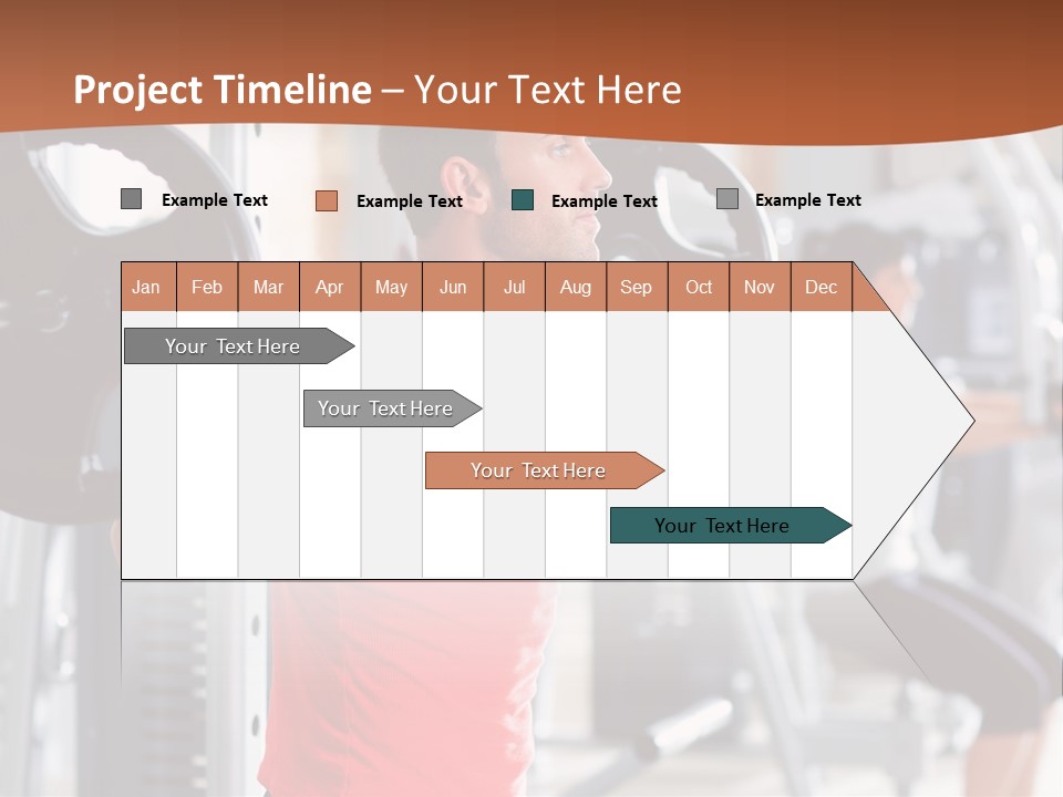Male Indoor Dumbbell PowerPoint Template