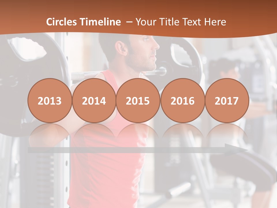 Male Indoor Dumbbell PowerPoint Template