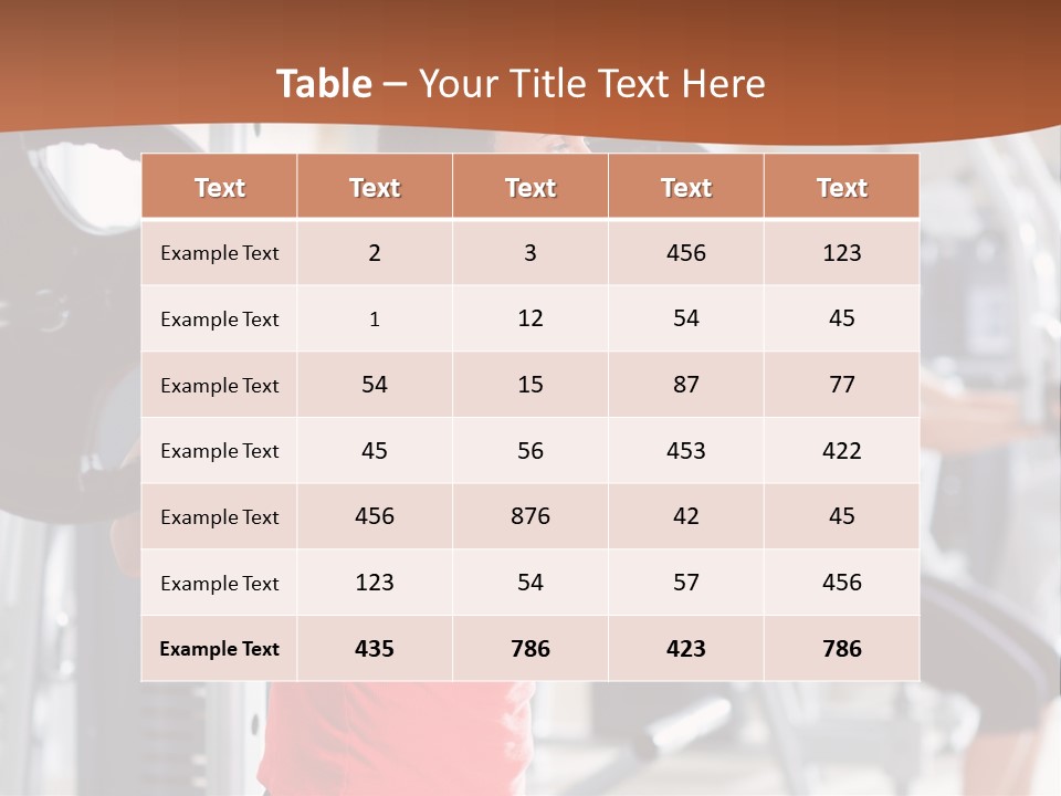 Male Indoor Dumbbell PowerPoint Template