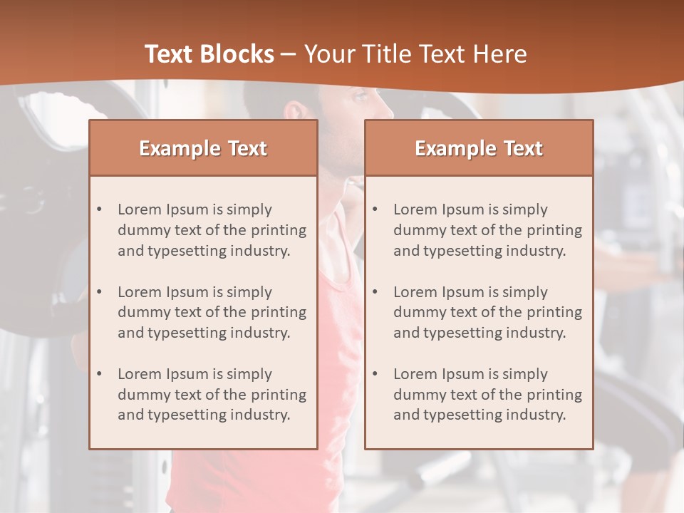 Male Indoor Dumbbell PowerPoint Template