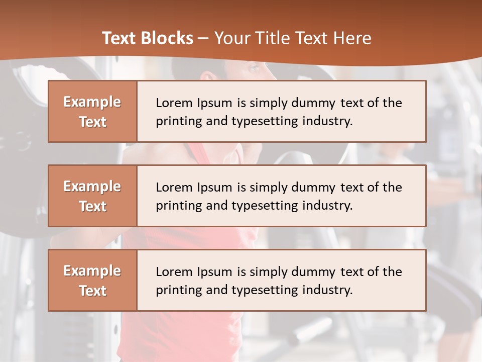 Male Indoor Dumbbell PowerPoint Template