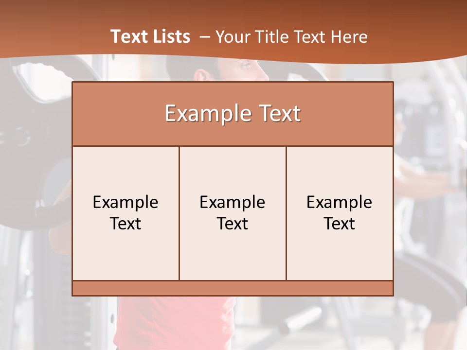 Male Indoor Dumbbell PowerPoint Template