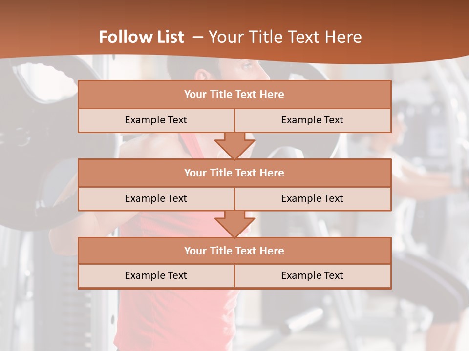 Male Indoor Dumbbell PowerPoint Template