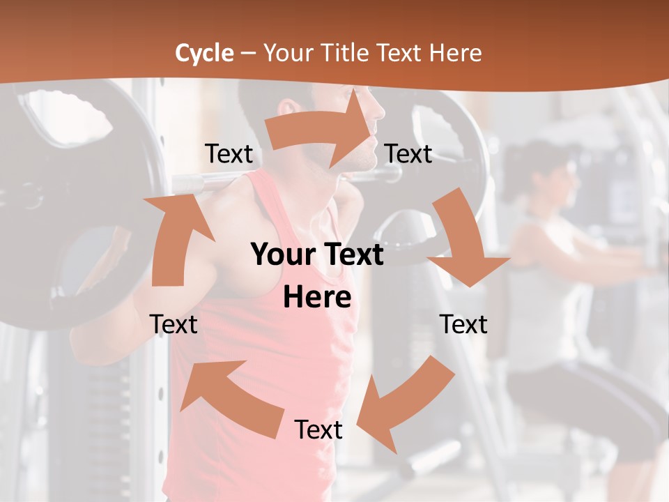 Male Indoor Dumbbell PowerPoint Template